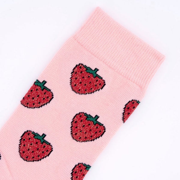 Chaussettes à paillettes Fraises | COUCOU SUZETTE