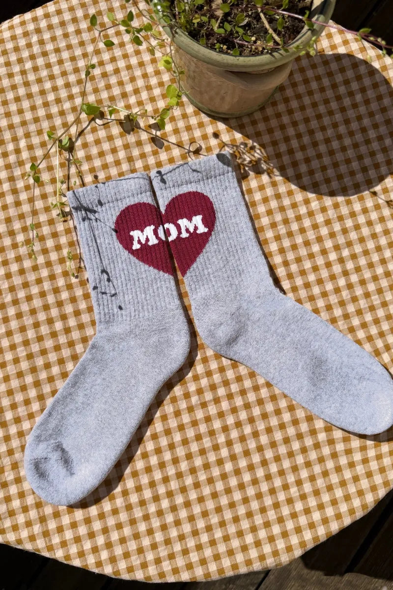 Chaussettes 'MOM' Grey | TAJINEBANANE