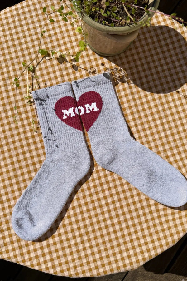Chaussettes 'MOM' Grey | TAJINEBANANE