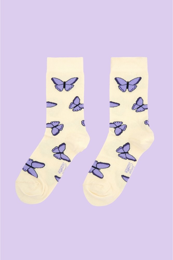 Chaussettes Papillon mauve | COUCOU SUZETTE