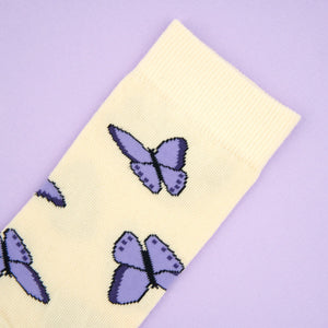 Chaussettes Papillon mauve | COUCOU SUZETTE