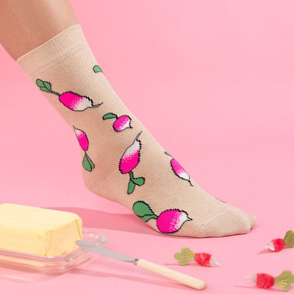 Chaussettes à paillettes Fraises | COUCOU SUZETTE