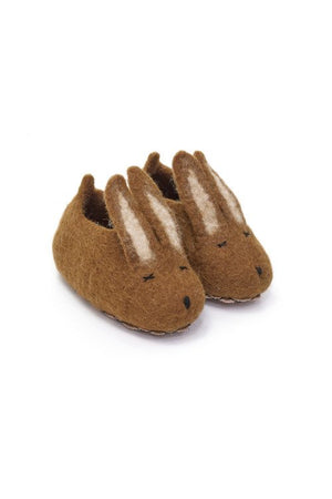 Chaussons Lapin en laine feutrée Mangrove | MUSKHANE