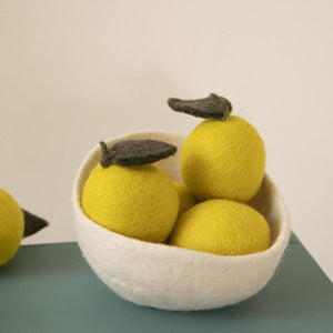 Citron en laine feutrée | MUSKHANE