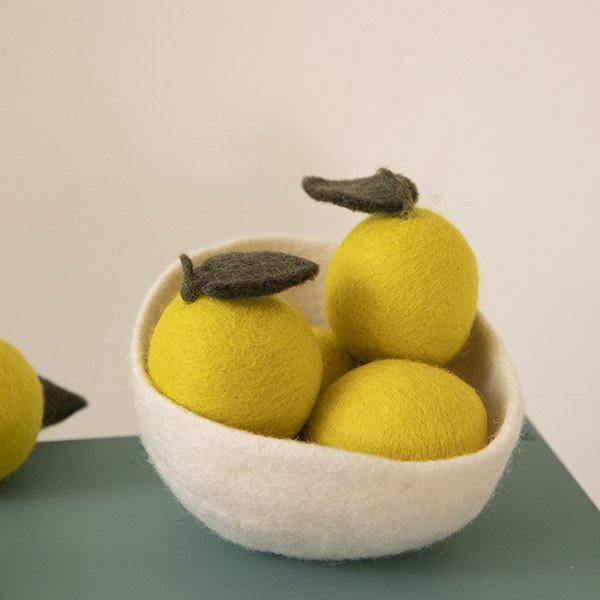 Citron en laine feutrée | MUSKHANE