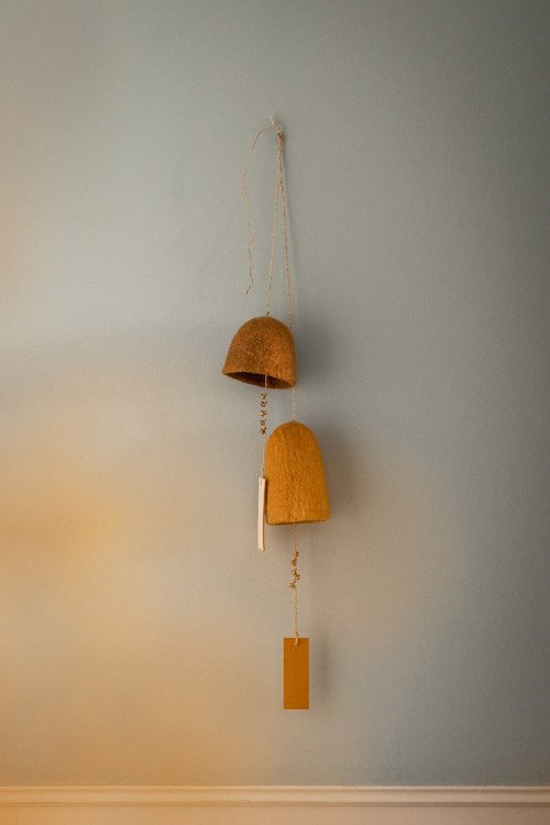 Cloche en laine feutrée 'Rustic' S | MUSKHANE