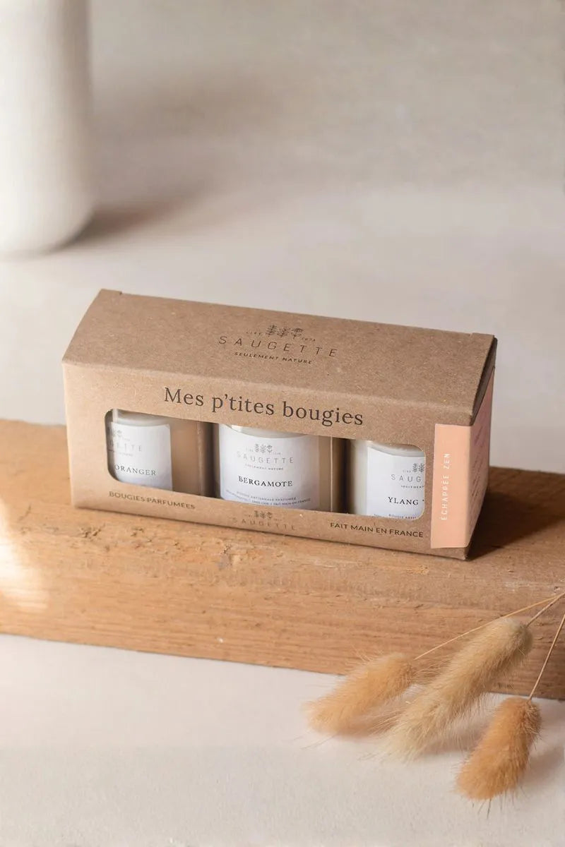 Coffret 3 bougies ‘Echappée zen’ | SAUGETTE