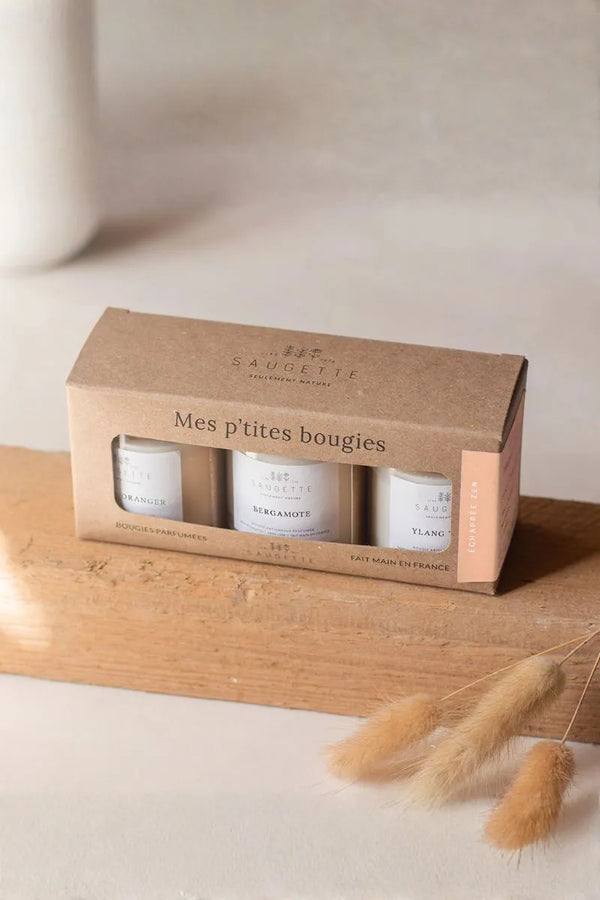 Coffret 3 bougies ‘Echappée zen’ | SAUGETTE