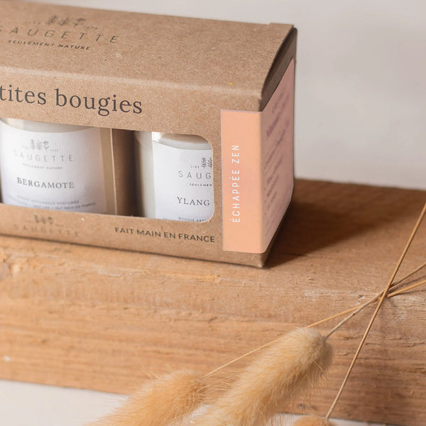 Coffret 3 bougies ‘Echappée zen’ | SAUGETTE