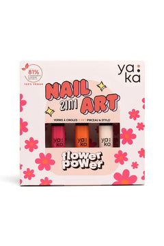 Coffret vernis à ongles nail art 2en1 ‘Flower Power’ | YAKA