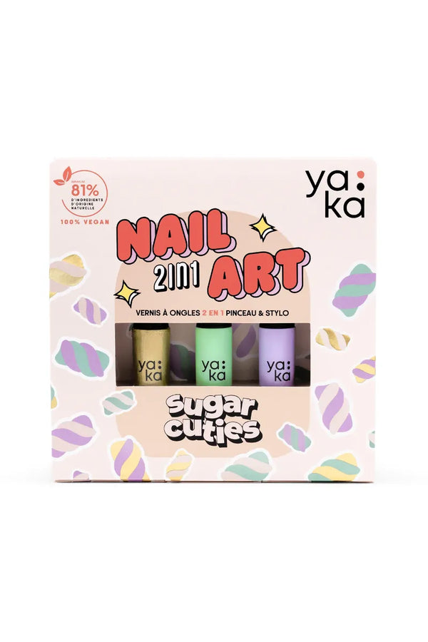 Coffret vernis à ongles nail art 2en1 ‘Sugar Cuties’ | YAKA