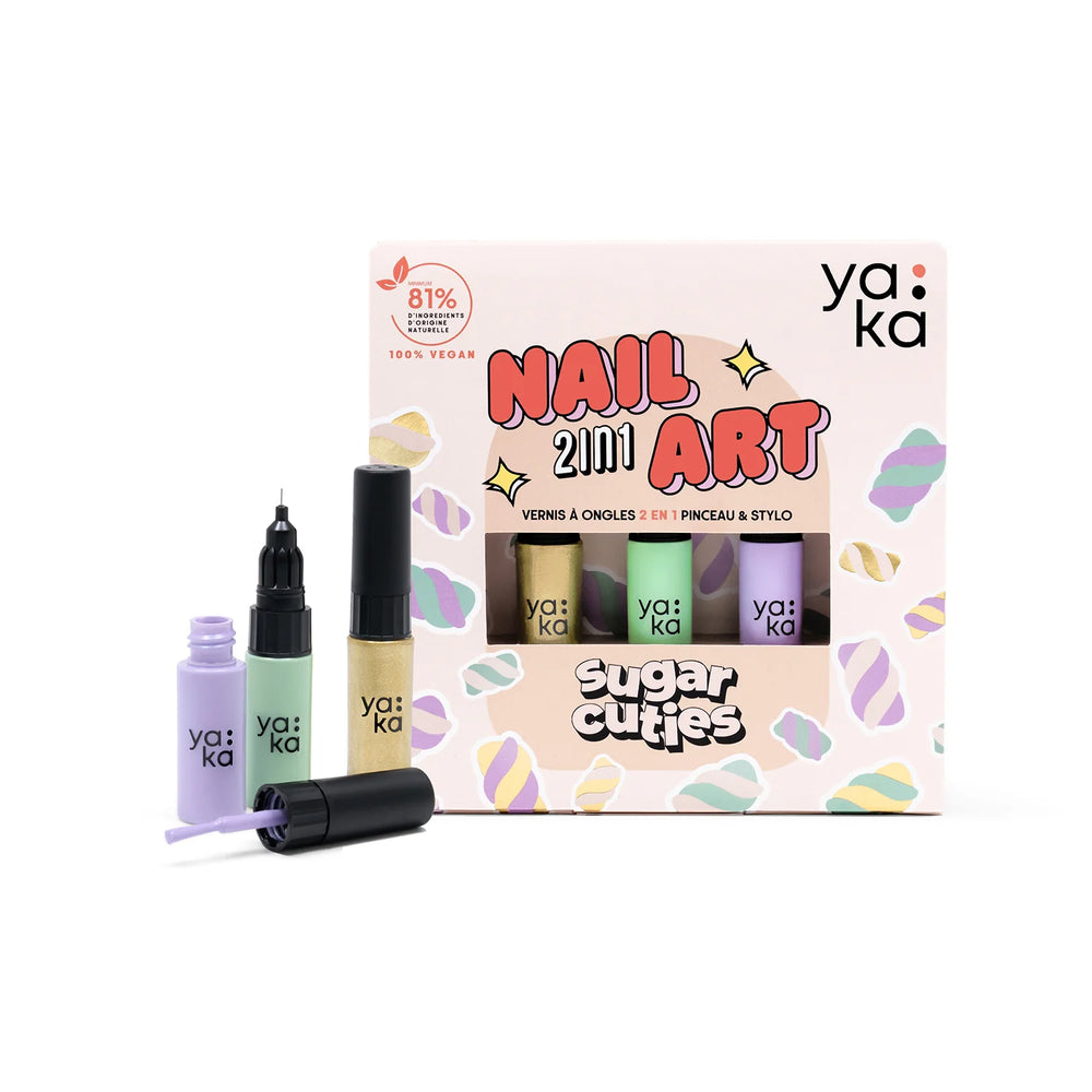 Coffret vernis à ongles nail art 2en1 ‘Sugar Cuties’ | YAKA