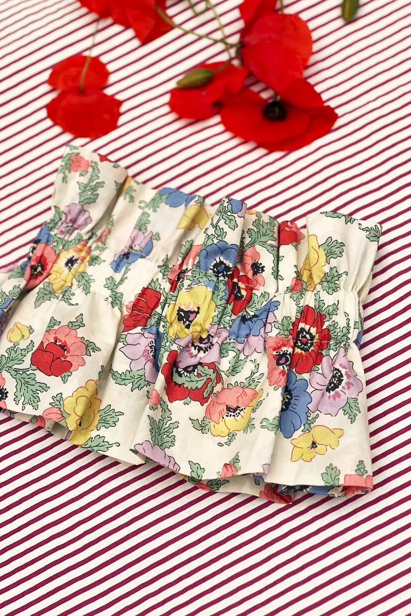 Col amovible Liberty Coquelicot Multicolore | MA PRUNE CÉLESTE