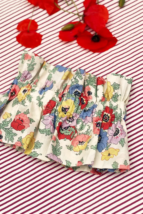 Col amovible Liberty Coquelicot Multicolore | MA PRUNE CÉLESTE
