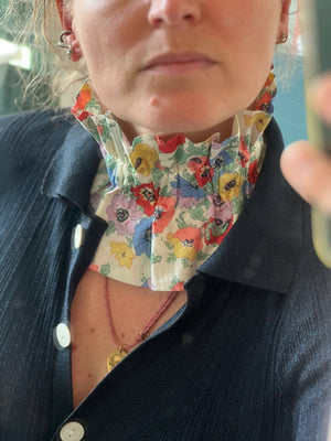 Col amovible Liberty Coquelicot Multicolore | MA PRUNE CÉLESTE
