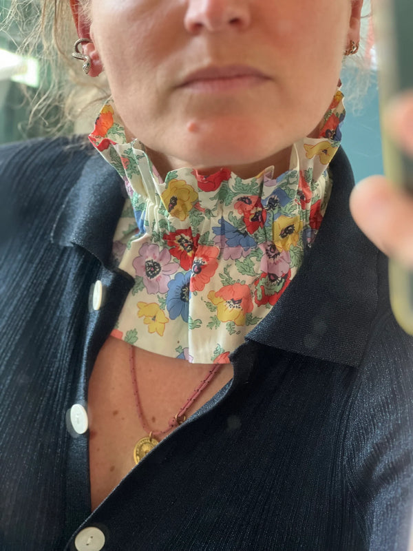 Col amovible Liberty Coquelicot Multicolore | MA PRUNE CÉLESTE
