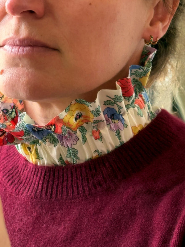 Col amovible Liberty Coquelicot Multicolore | MA PRUNE CÉLESTE