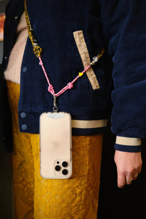 Cordon de téléphone Vichy-Léopard | MARIE STAREK X MA PRUNE CELESTE X MOUFLETTE