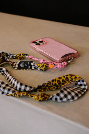 Cordon de téléphone Vichy-Léopard | MARIE STAREK X MA PRUNE CELESTE X MOUFLETTE