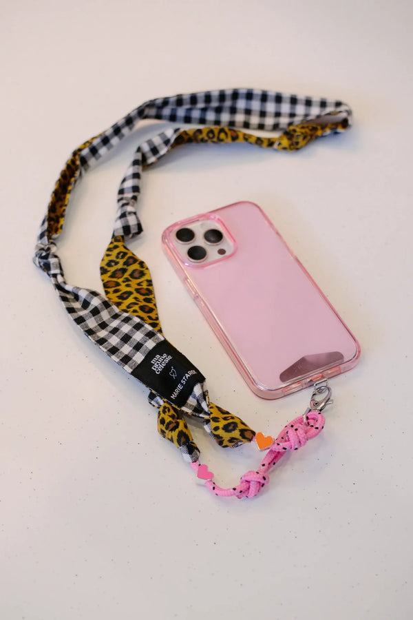 Cordon de téléphone Vichy-Léopard | MARIE STAREK X MA PRUNE CELESTE X MOUFLETTE
