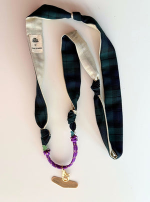 Cordon de téléphone Tartan vert | MARIE STAREK X MA PRUNE CELESTE X MOUFLETTE