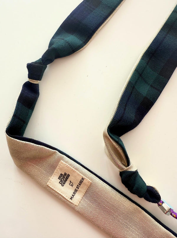 Cordon de téléphone Tartan vert | MARIE STAREK X MA PRUNE CELESTE X MOUFLETTE