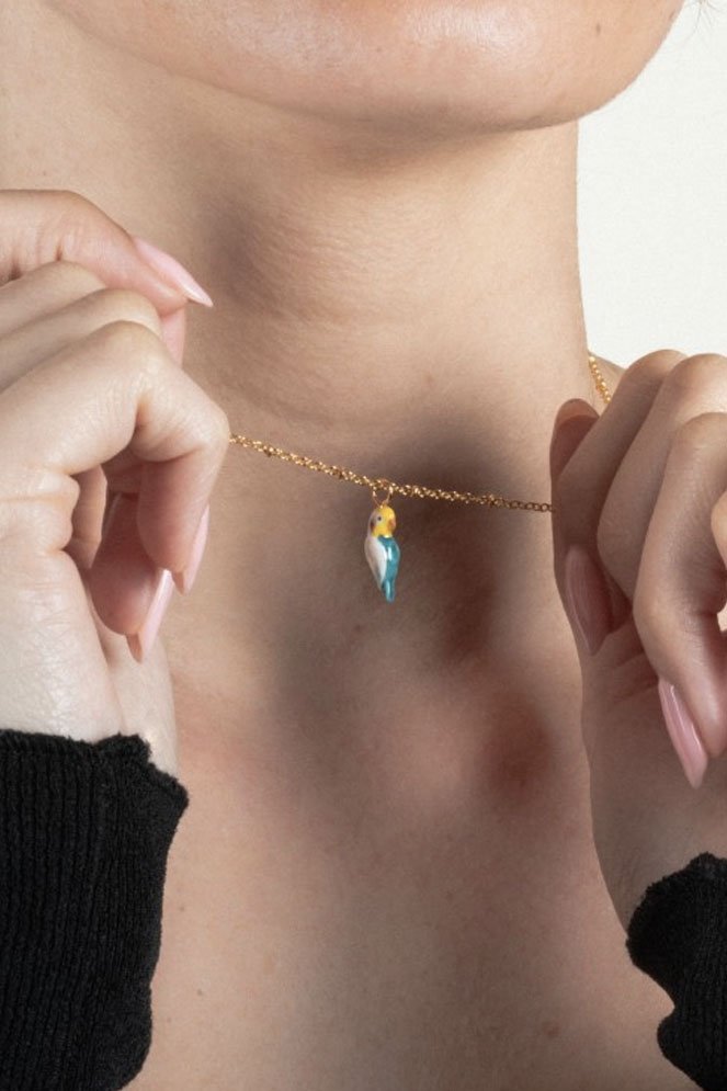 Collier Perruche bleue | NACH BIJOUX