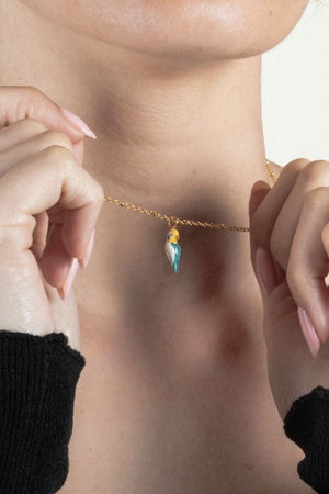 Collier Perruche bleue | NACH BIJOUX