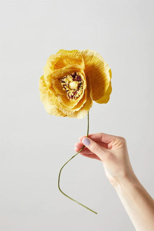 Fleur en papier Chrysanthème Ocre foncé | STUDIO ABOUT