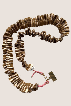 Cordon de téléphone Rayure kaki - Maison PoumPoum