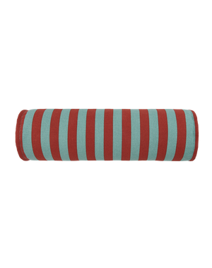 Coussin traversin 'Vibes' Red teal green stripes | NOBODINOZ