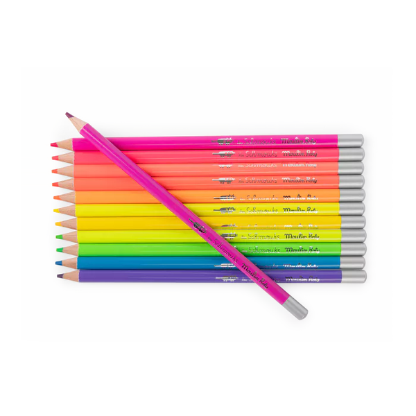 12 crayons de couleurs néon 'Les Schmouks' | MOULIN ROTY