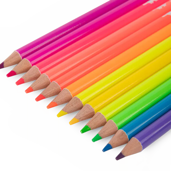 12 crayons de couleurs néon 'Les Schmouks' | MOULIN ROTY