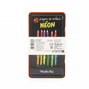 12 crayons de couleurs néon 'Les Schmouks' | MOULIN ROTY
