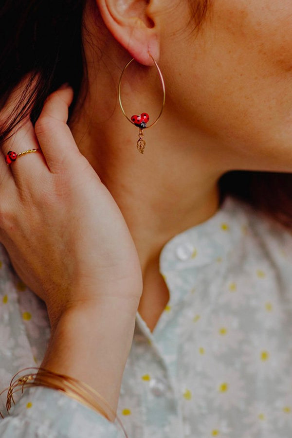 Créoles Coccinelle | NACH BIJOUX