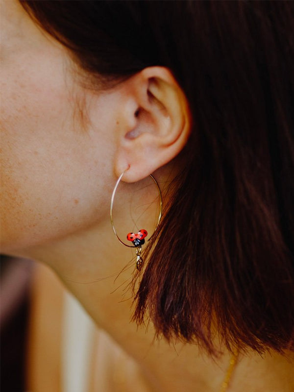 Créoles Coccinelle | NACH BIJOUX