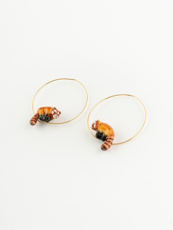 Petites créoles Panda roux | NACH BIJOUX