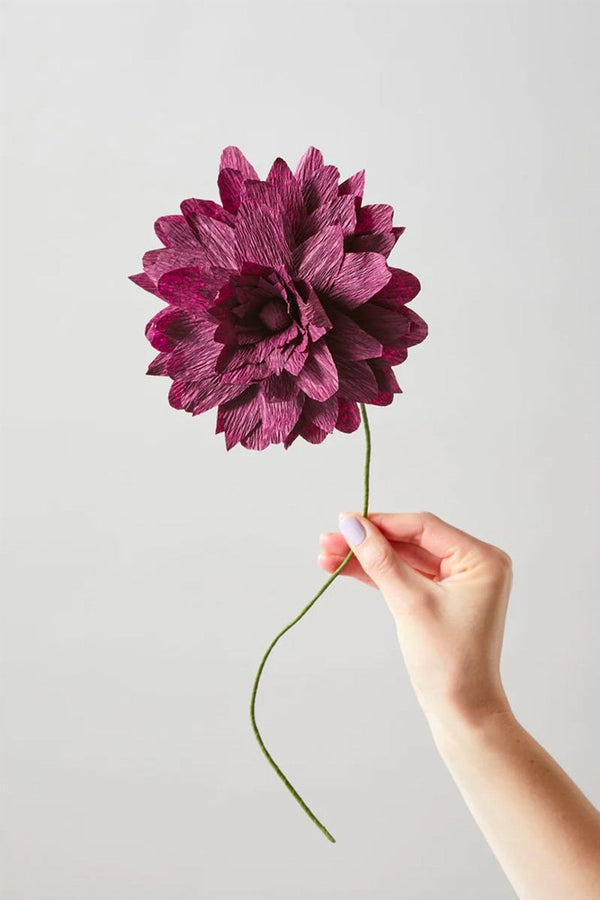 Fleur en papier Chrysanthème Ocre foncé | STUDIO ABOUT