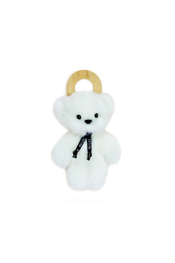 Doudou Ours 'Le petit Frenchie' Blanc | MAÏLOU TRADITION