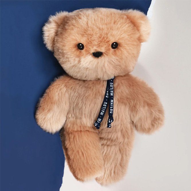 Doudou Ours 'Le petit Frenchie' Marron | MAÏLOU TRADITION