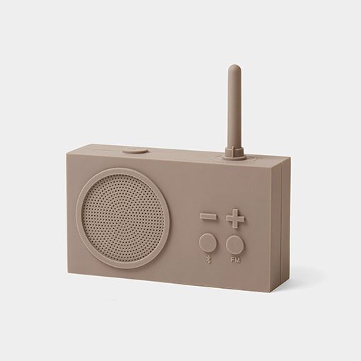 Radio - Enceinte Bluetooth Tykho 3 Taupe | LEXON