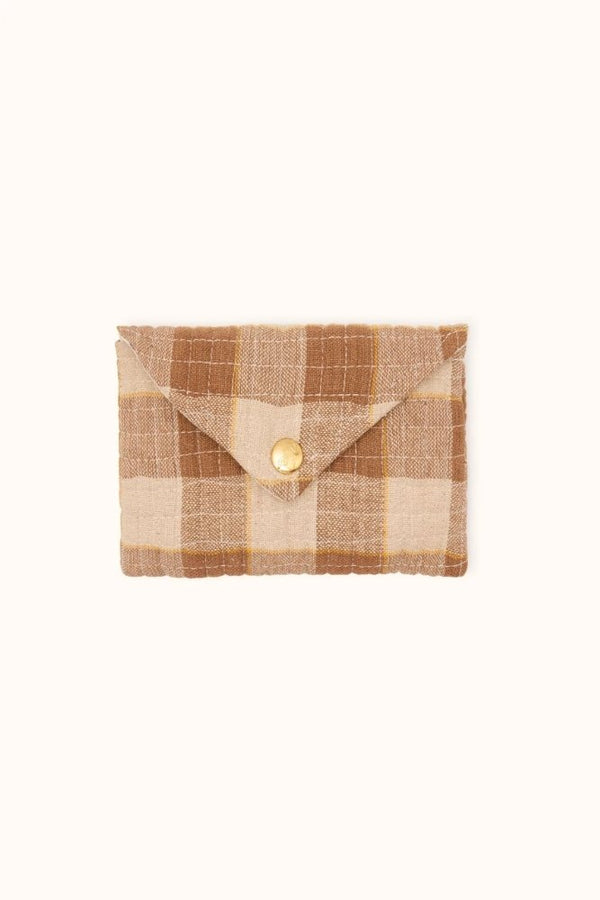 Petite enveloppe 'Ravi' Khadi Caramel | APACHES COLLECTIONS