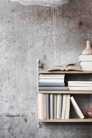 Etagère murale String Pocket chêne/blanc | STRING FURNITURE