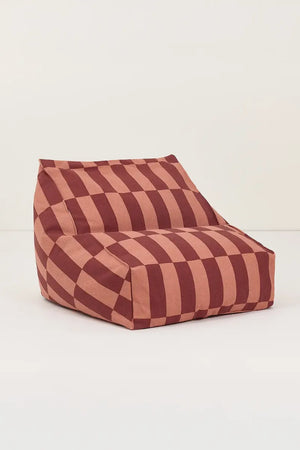 Fauteuil pouf enfant 'Vibes' Maroon tiles | NOBODINOZ