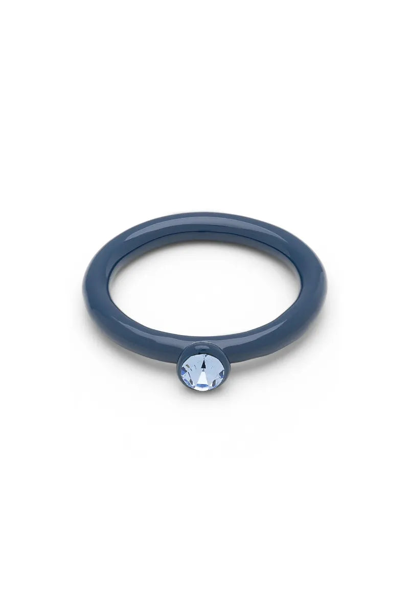 Bague 'Color Crystal' Retro Dark Blue