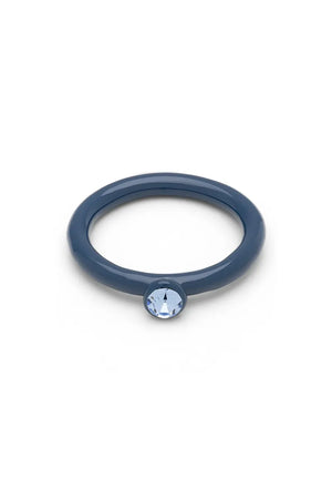 Bague 'Color Crystal' Retro Dark Blue