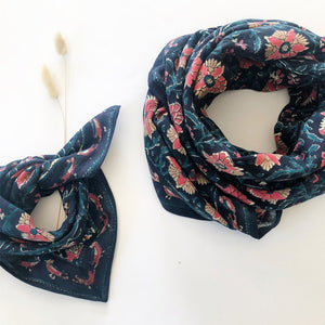 Foulard Latika 'Bird' Céleste | APACHES COLLECTIONS