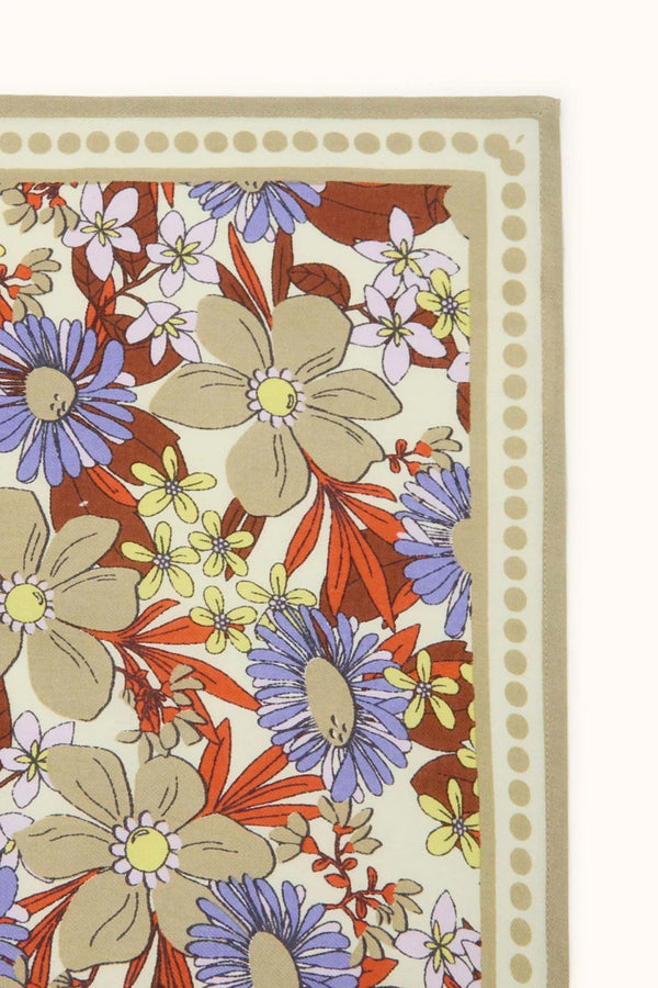 Petit foulard 'Manika' Bouquet Macadamia | APACHES COLLECTIONS