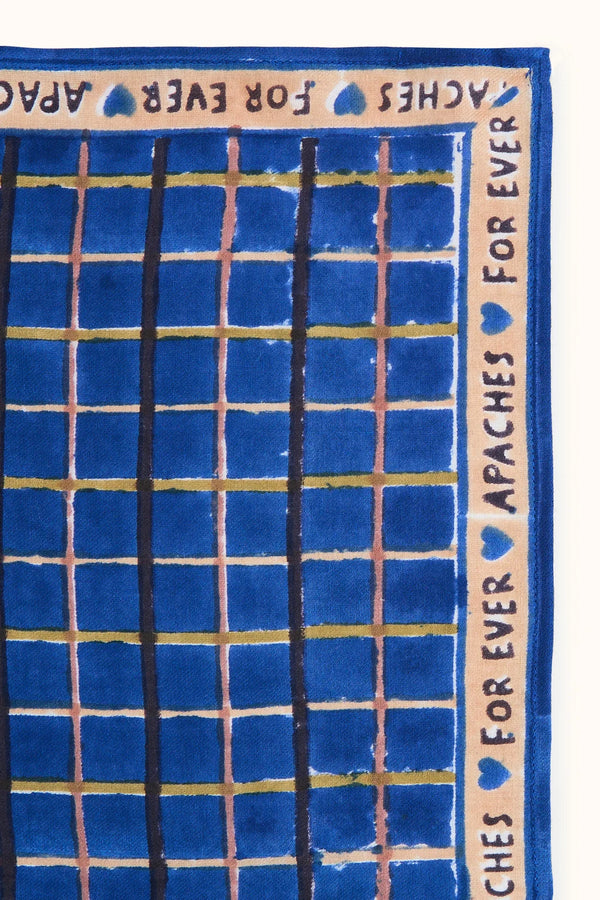 Petit foulard ‘Manika’ Cahier Saphir | APACHES COLLECTIONS