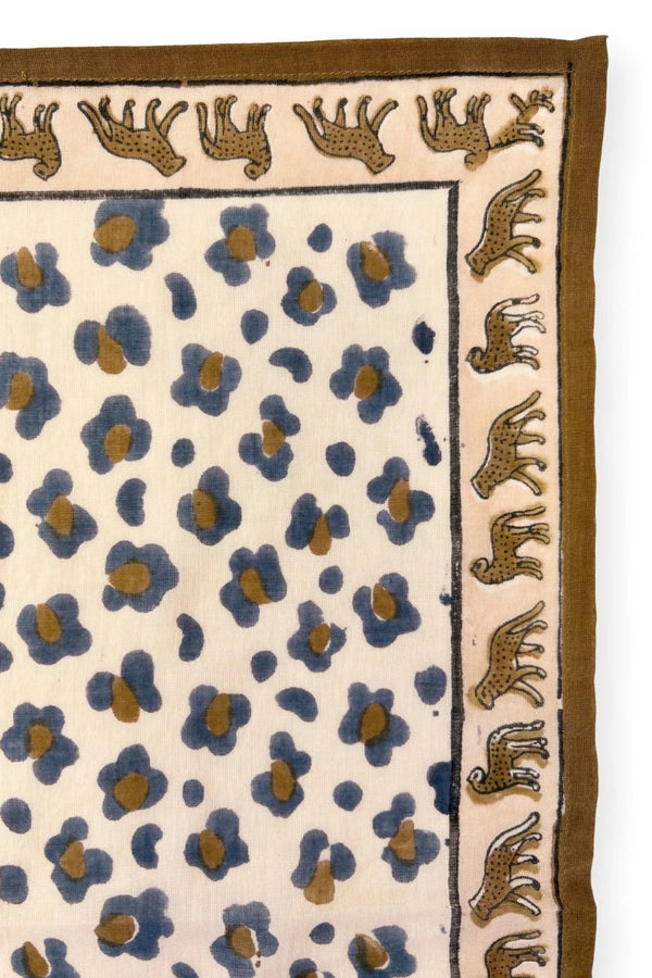 Grand foulard Dupatta 'Léopard' Macadamia | APACHES COLLECTIONS